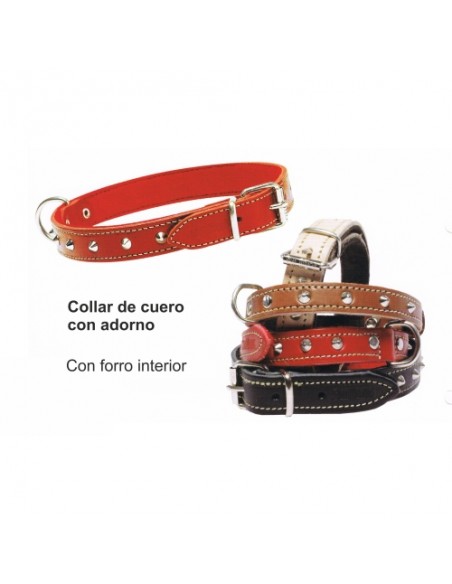 COLLAR CON ADORNO 20x450mm. MARRON