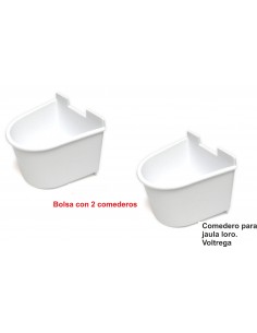 COMEDERO LORO PLASTICO Bolsa 2 Unidades
