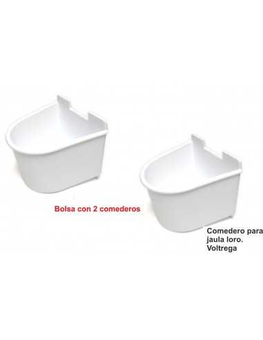 COMEDERO LORO PLASTICO Bolsa 2 Unidades