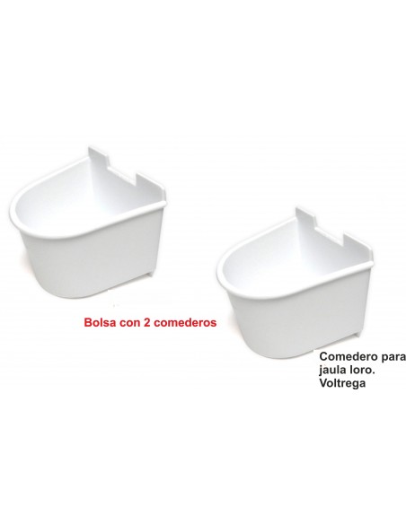 COMEDERO LORO PLASTICO Bolsa 2 Unidades