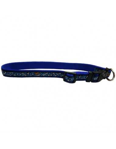 COLLAR BULL HUESO 15x250-380mm. AZUL