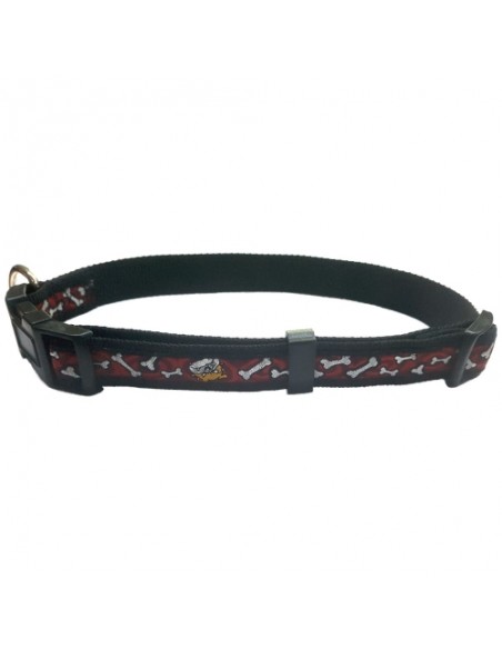 COLLAR NYLON 15x250-380MM.BULL ROJO/ROJO