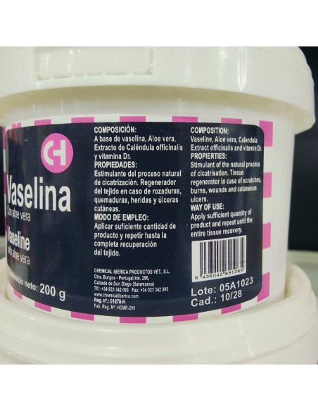 VASELINA CON ALOE VERA 200 GR. VASELINA CON ALOE VERA 200 GR.