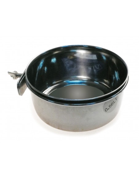 COMEDERO LORO INOX.12cm CON TORNILLO