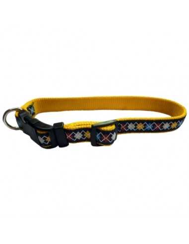 COLLAR DIAMANTES 20X350-500MM ROJO