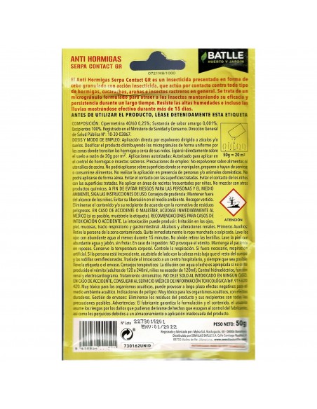 ANTI HORMIGAS SOBRE 50 GR.