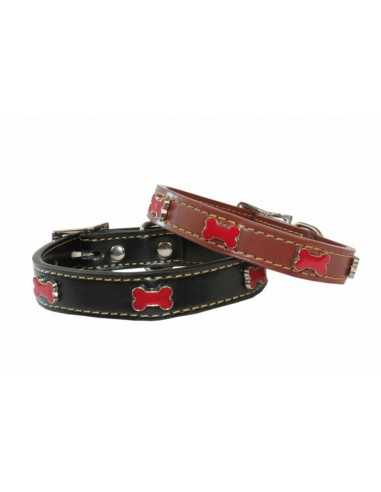 COLLAR ADORNO HUESO RED 20X400MM NEGRO