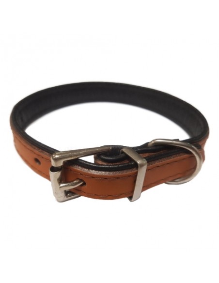 COLLAR CUERO PREMIER 20X400.NARANJA