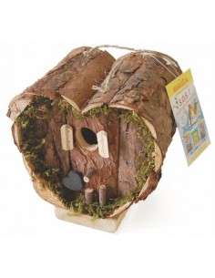 NIDO PAJARO NATURALEZA CORAZON 20X14X17CM.