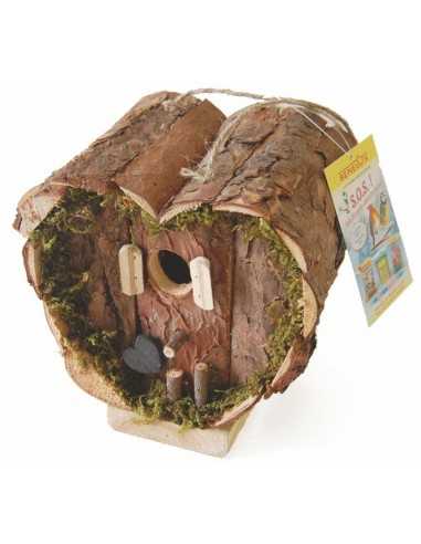 NIDO PAJARO NATURALEZA CORAZON 20X14X17CM.