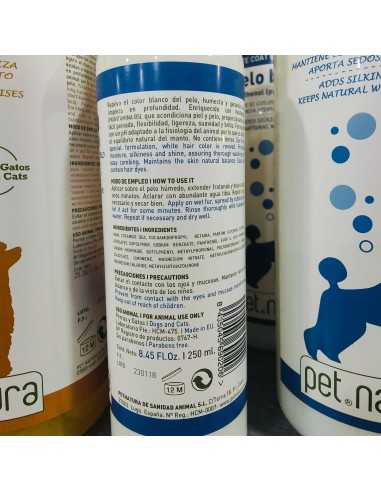 CHAMPU PELO BLANCO 750ml. PETNATURA