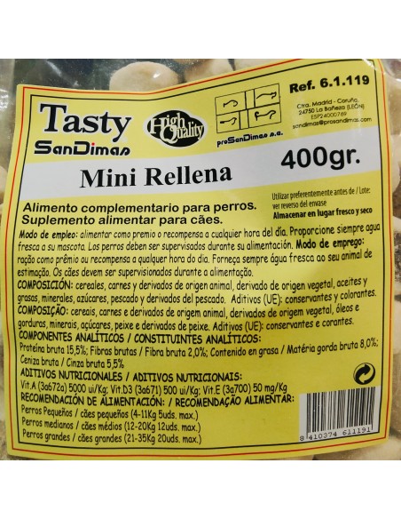 GALLETAS TASTY MINI RELLENAS 400 GR.SAN DIMAS