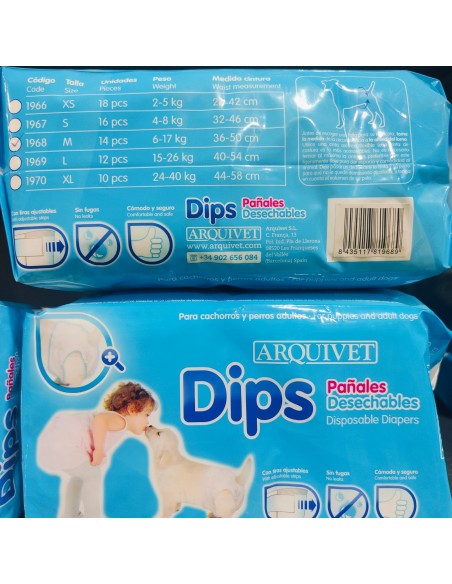 PAÑAL ARQUIDIPS TALLA S 16 pcs.
