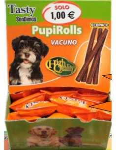 STICKSROLLS VACUNO Bolsa 55gr x 6uds.Caja 40 Bolsas