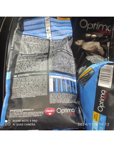 OPTIMA NOVA PUPPY MINI POLLO ARROZ 2 KG.