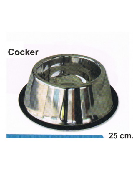 COMEDERO COCKER INOXIDABLE 25 cm. COMEDERO COCKER INOXIDABLE 25 cm.