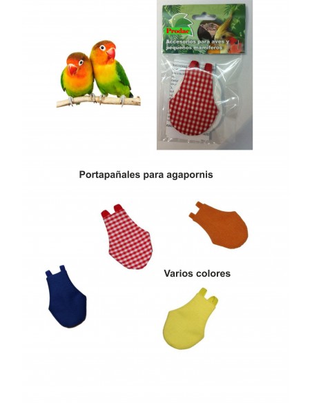 PORTAPAÑALES PARA AGAPORNIS (VARIOS COLORES)