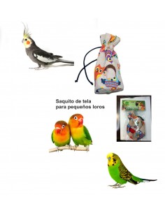 SAQUITO PARA PEQUEÑOS LOROS DE TELA