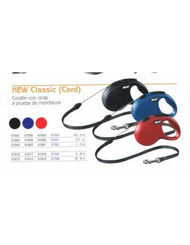 FLEXI NUEVO CLASSIC XS Cordon 3mts. Rojo