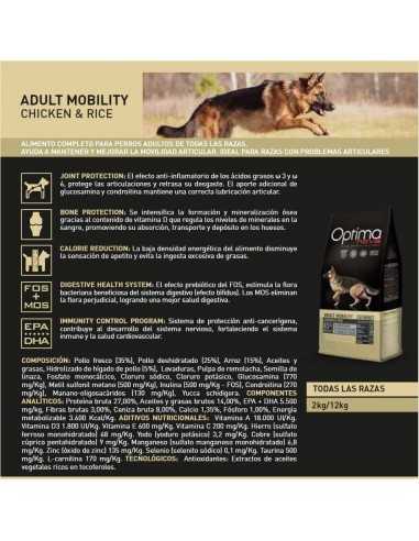 OPTIMA NOVA MOBILITY POLLO/Arroz 12 KG.