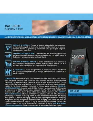 OPTIMA NOVA CAT LIGHT 2 KG.