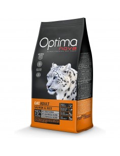 OPTIMA NOVA CAT ADULT SALMON ARROZ 8 KG.