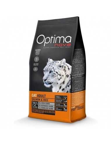 OPTIMA NOVA CAT ADULT SALMON ARROZ 8 KG.