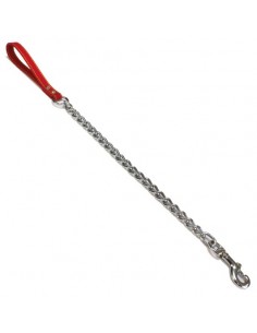 RAMAL METAL Y PIEL ROJO 2x1000 mm.