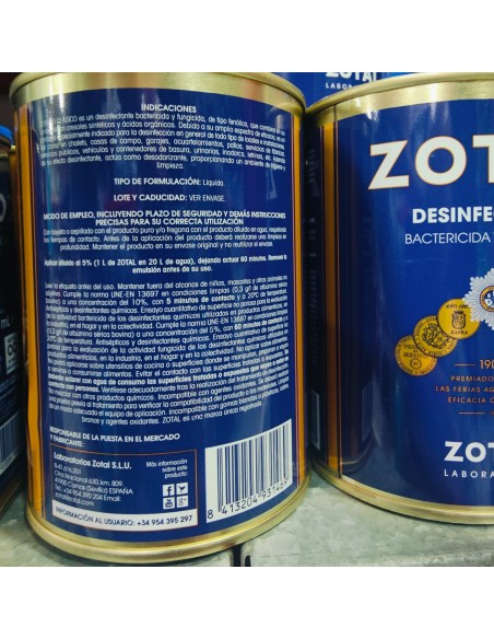 ZOTAL DOMESTICO 1/2 KG. ZOTAL DOMESTICO 1/2 KG.