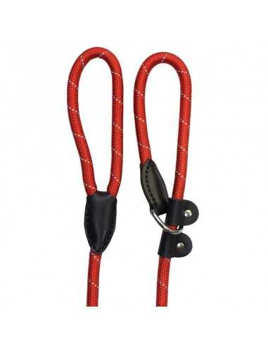 TIRADOR y COLLAR NYLON REFLECTANTE ROJO