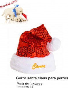 GORRO SANTA CLAUS PACK 3 PIEZAS