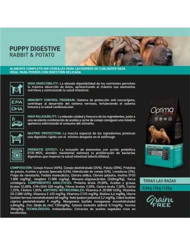 OPTIMA NOVA PUPPY DIGESTIVE 12 KG.