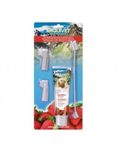 SET DENTAL PARA PERROS AROMA FRESA