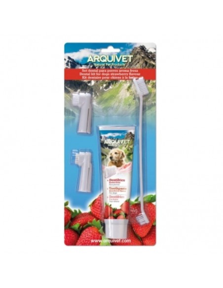 SET DENTAL PARA PERROS AROMA FRESA