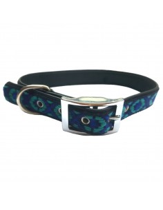 COLLAR CUERO COMBI 25x500mm. Azul