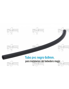 TUBO PVC ALCAPELL 6x9mm. color negro