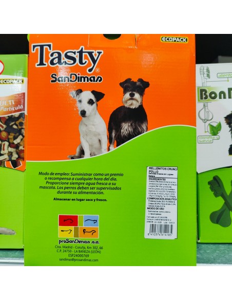RELLENOS CRUNCH DOG POLLO 50 GR. CAJA 35 BOLSAS