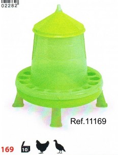TOLVA PLASTICO AVES 8 KG CON PATAS. PISTACHO