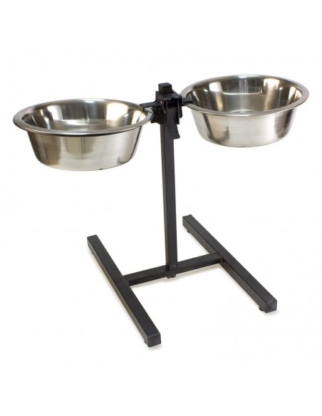 SOPORTE INOX.2 COMEDEROS 2,8 LTS.