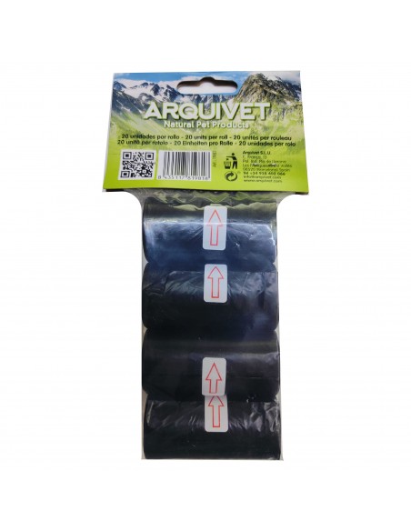 BOLSAS HIGIENICAS 4 rollos x 20 bolsas. Arquivet