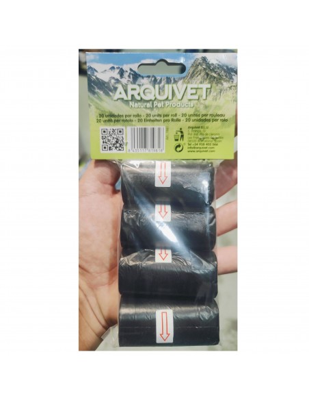 BOLSAS HIGIENICAS 4 rollos x 20 bolsas. Arquivet
