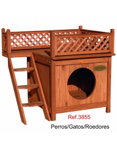 CASETA MADERA PERRO/GATO/ROEDORES