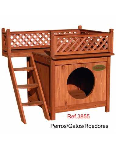 CASETA MADERA PERRO/GATO/ROEDORES