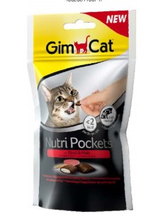 NUTRIPOCKETS GATO BUEY Y MALTA 60 GR.