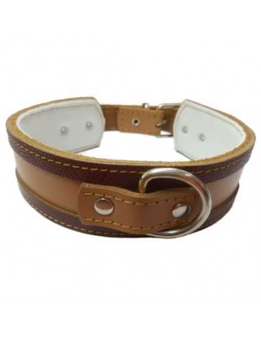 COLLAR GALGO ROJO BORDE NEGRO 35X4CM