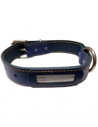 COLLAR CUERO BUZON NEGRO 50x3cm