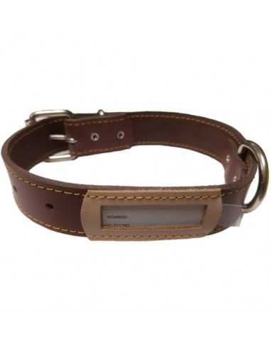 COLLAR CUERO BUZON NEGRO 45x3cm