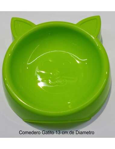 COMEDERO GATITOS 13CM.DIAMETRO. VERDE