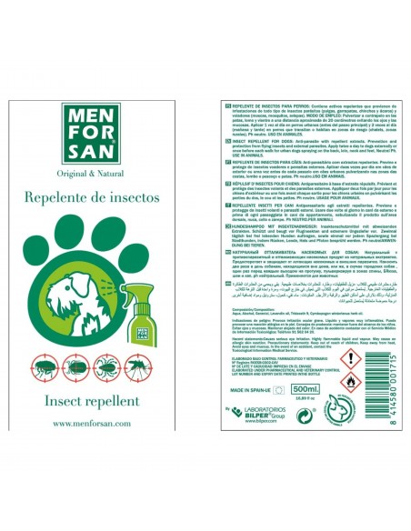 MENFORSAN REPELENTE NATURAL CON CITRONELA 500 ML.