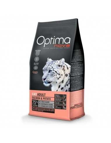 OPTIMA NOVA CAT ADULT SALMON PATATA 8 KG.